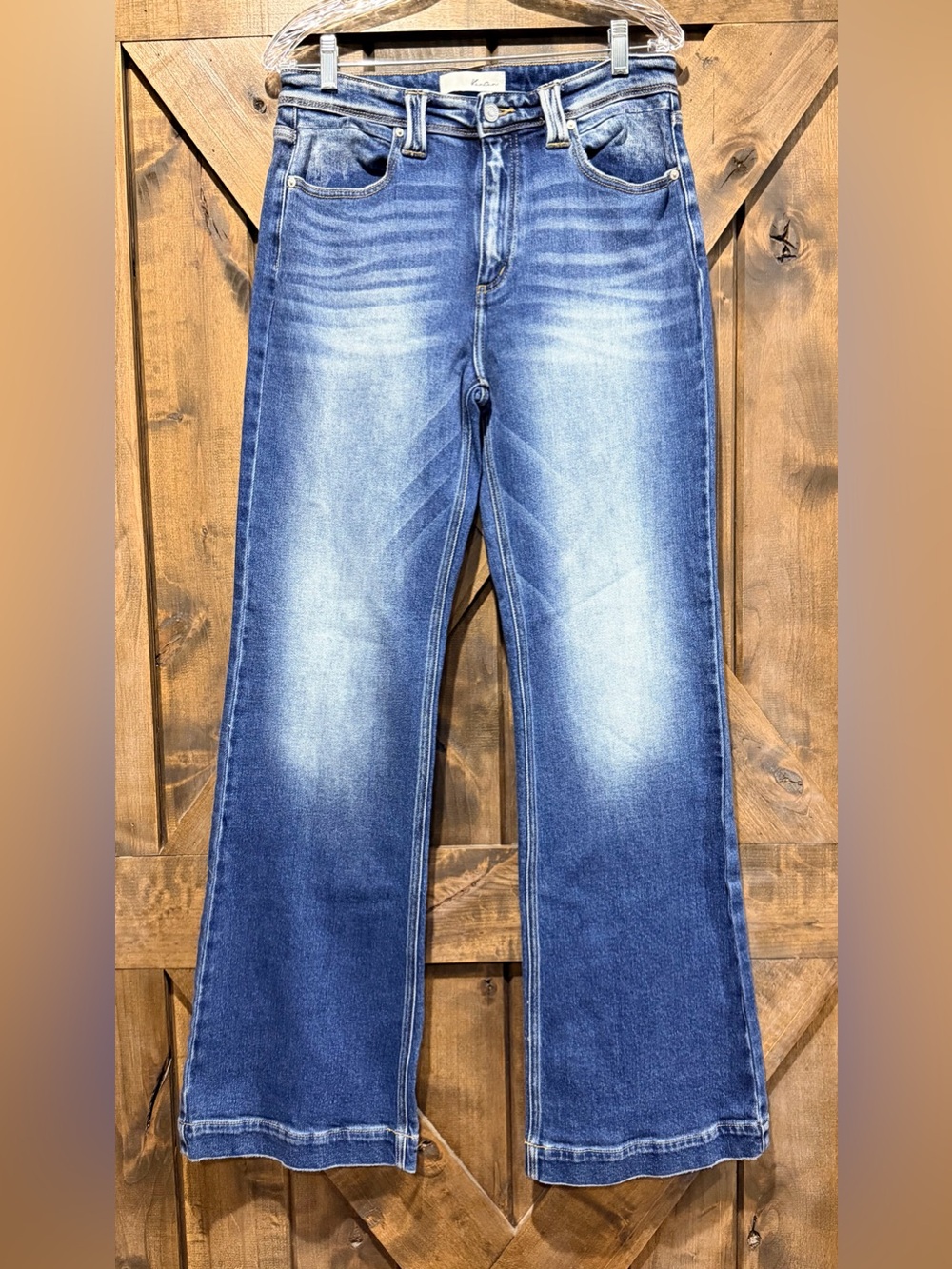Kancan Wide Leg Flare High Rise Jeans Sz 28 - Picture 8 of 14